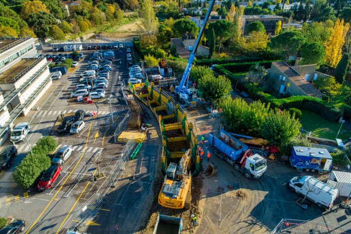 montpellier hopital lapeyronie suivi de chantier par drone